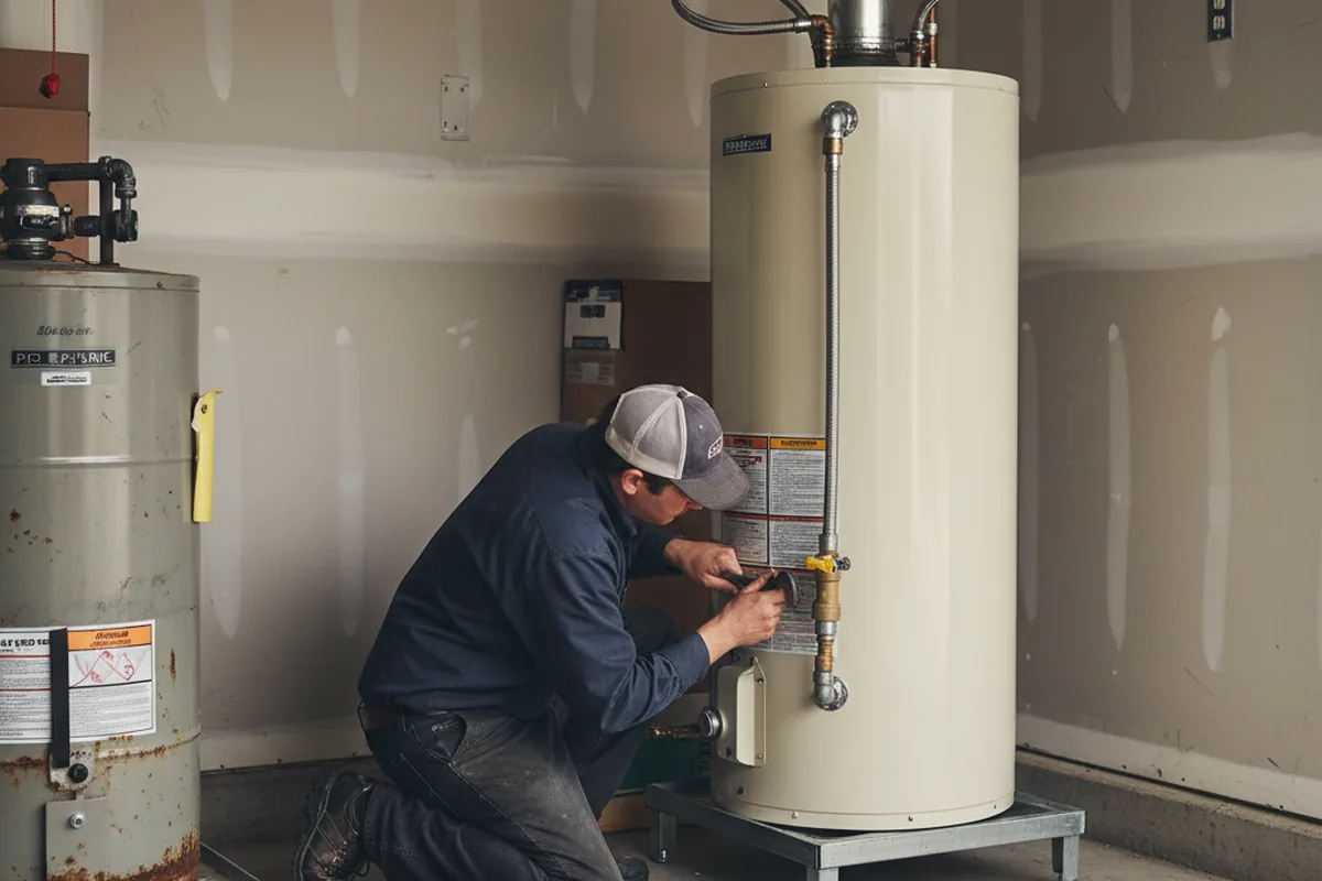 Water heater and shutoff valve replacement in Mount Arlington